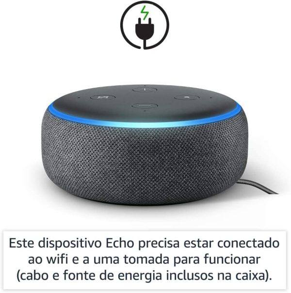 Echo Dot (3ª Geração): Smart Speaker com Alexa - Cor Preta - Image 3
