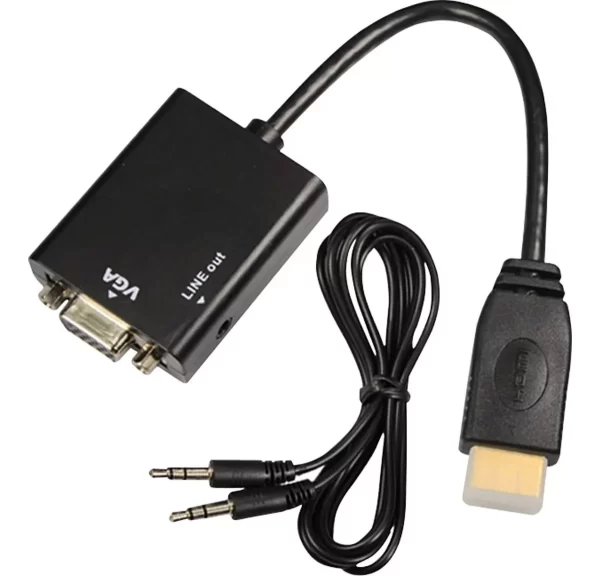Cabo Conversor HDMI para VGA Pc Xbox Monitor com Saída de Áudio - Image 6