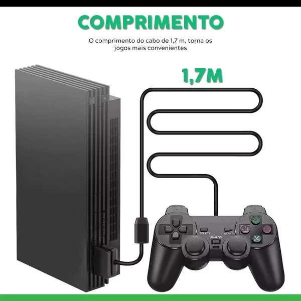 Controle Ps2 Joystick Com Fio Analógico Plug And Play - Image 2