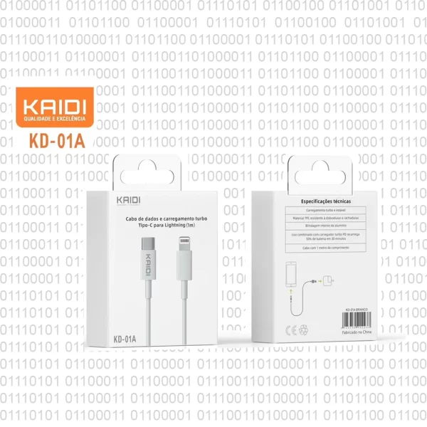 Cabo de Dados e Carregamento Turbo Tipo-C para Lightning (1m) - Image 2