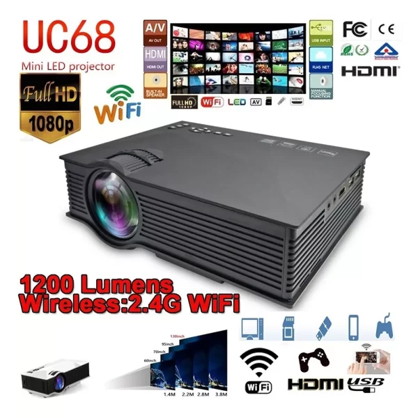 Projetor Mini Unic UC68 1800 lumens 110V/220V - Image 4